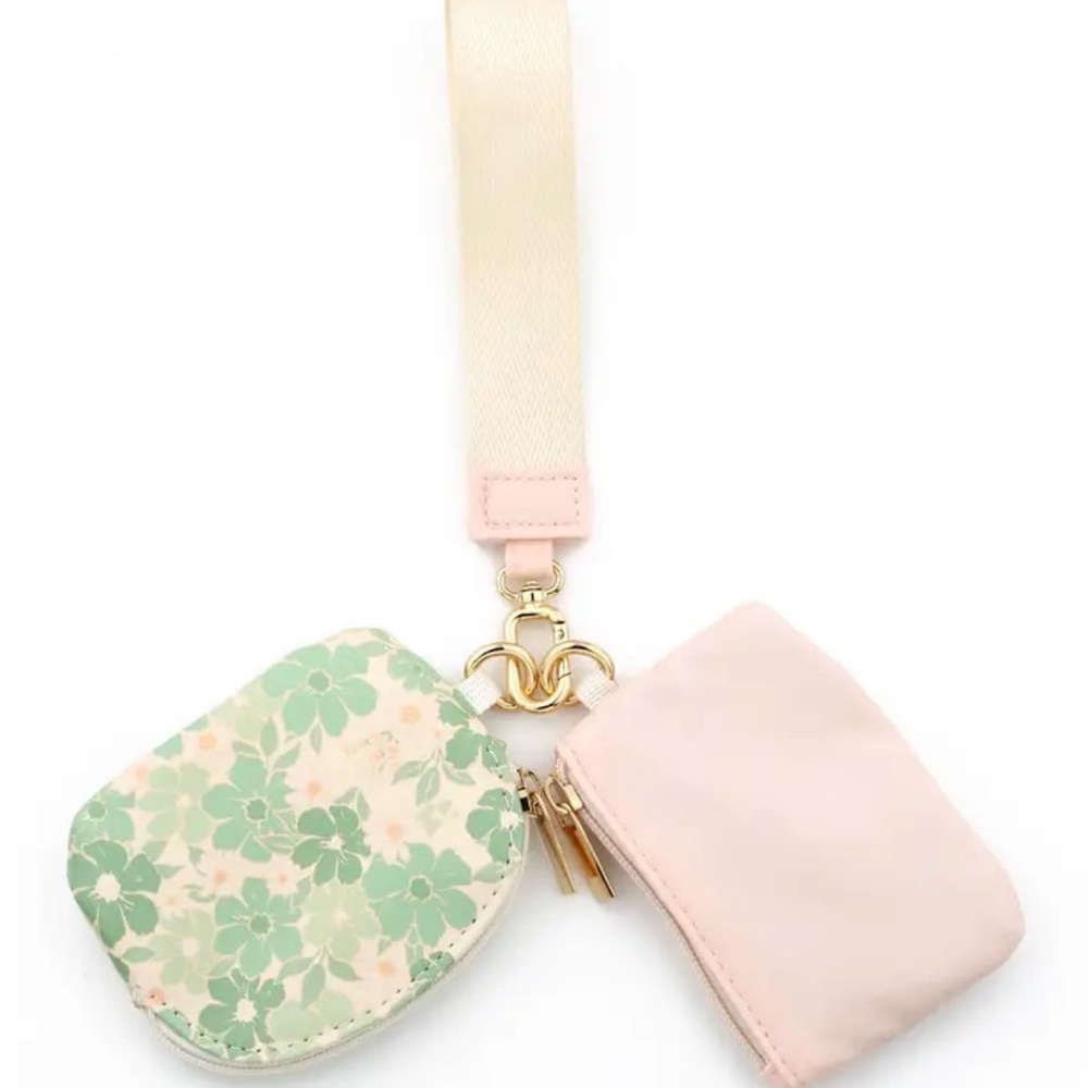 Floral and Pink Mini Pouch Set